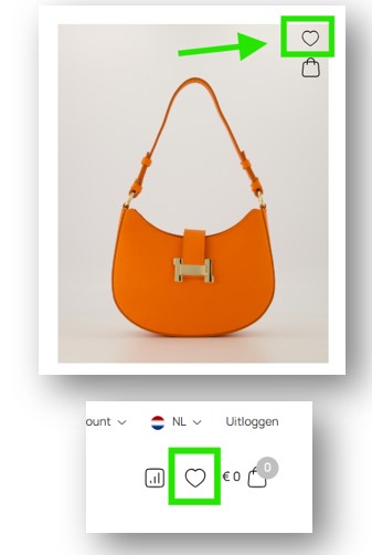 Functie favorieten - Webshop