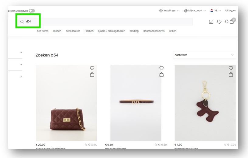 Zoeken op kleur en kleurcode