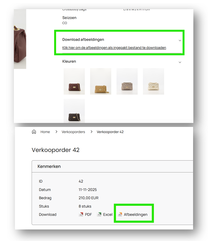 Afbeeldingen downloaden van je bestelde artikelen